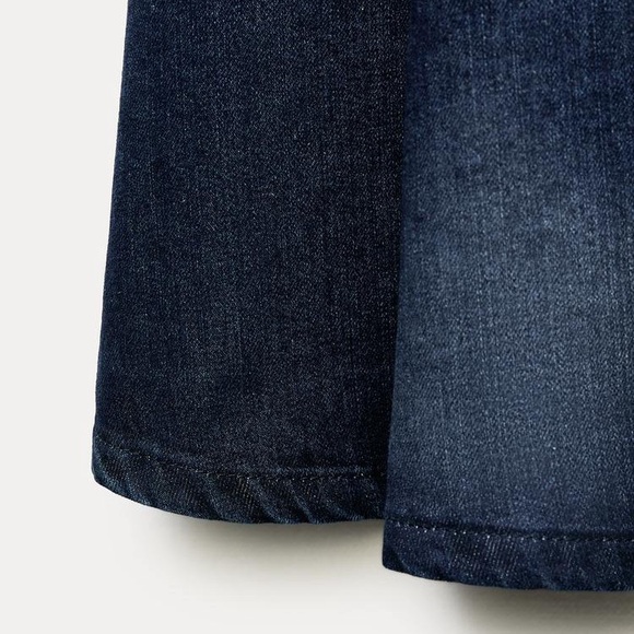 NWT. Zara ZW Collection Blue Laser Print Denim Midi Skirt. Size M. - Picture 7 of 14